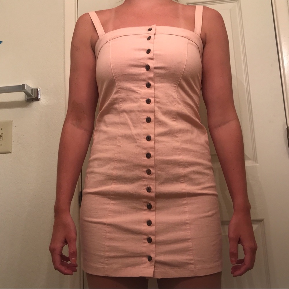 Forever 21 Pink Dress with Buttons